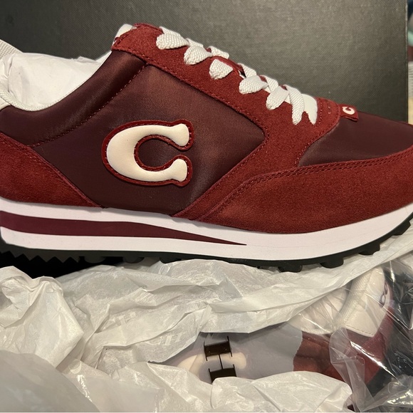 Coach Red and White Athletic Shoes - Picture 1 of 4